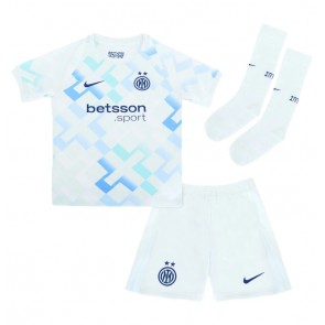 Inter Milan Alessandro Bastoni #95 Udebanetrøje Børn 2025-26 Kortærmet (+ Korte bukser)